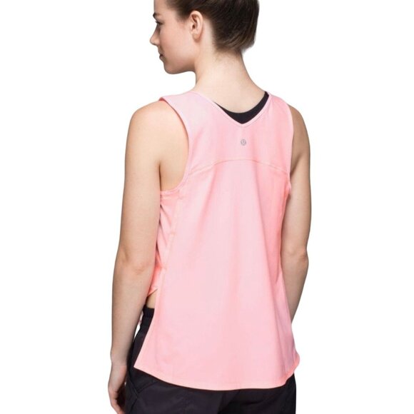Lululemon Athletica Run Split Singlet Tank Top Size 6 Bleached Coral - Picture 5 of 8